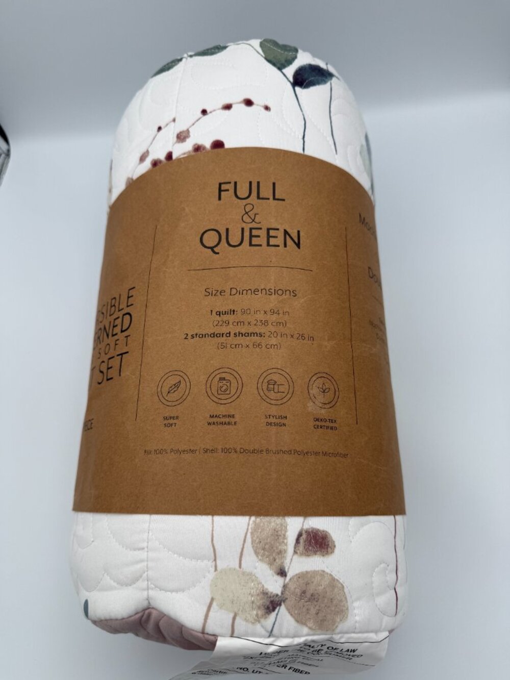 ienjoy home Floral Reversible Quilt Set Full Queen